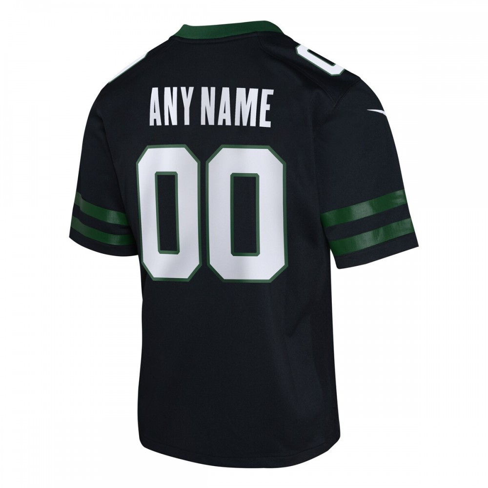 New York Jets Nike Youth Alternate Custom Game Jersey - Legacy Black-GridironStore